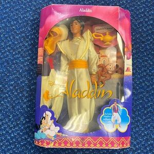 Vintage 90's Disney Aladdin Figure in White and Gold Attire